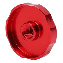 KIMISS Front Fork Air, Suspension Gas Giant Crest Fork Chamber Cover Bicycle Shock Absorber Cap Air Valve Cap Aluminium Alloy for Mountain Bike Black (Red)