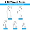 HonQiShiMY Pack of 185 Screw Hooks, Ceiling Hooks, Eye Screws