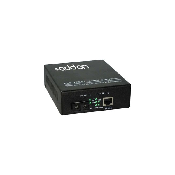 UD_AddOn 10/100Base-TX(RJ-45) to 100Base-FX(SC) MMF 1310nm 2km POE Media Converter