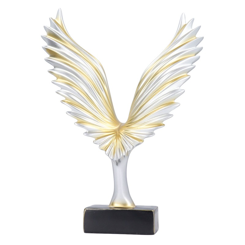Eagle Abstract Figurine Decorative Resin Geometric Surface Animal Wing Sculpture