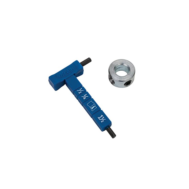 Kreg KPHA330 Easy-Set Stop Collar & Material Thickness Gauge/Hex Wrench