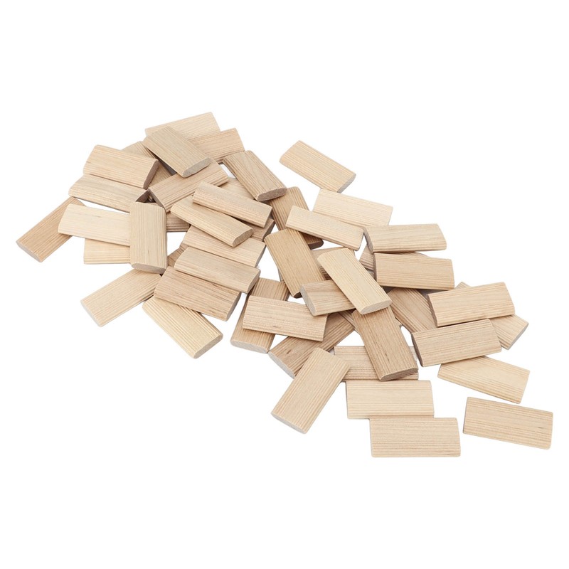 50Pcs Beech Wood Domino Tenon Stopper for Crafting Woodworking Furniture