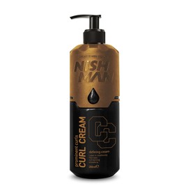 NISHMAN Curl Cream for Men 200ml – Defining Hair Cream for Curly & Wavy Hair - Leave-In Conditioning Styling Product - Anti-Frizz Smoothing Cream for Prominent Curls
