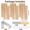 VZZNN Fabric Wall Cubicle Shelf with Hooks (11.8' Wooden), Office