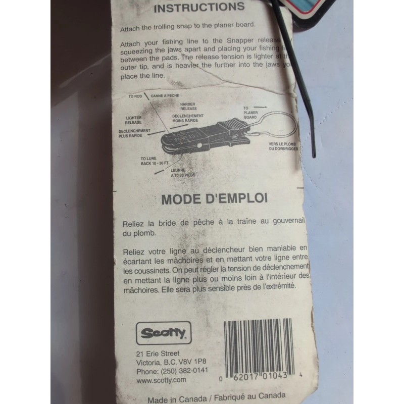 Scotty Snapper Line Release Clip with & Cannonball Snap BA20