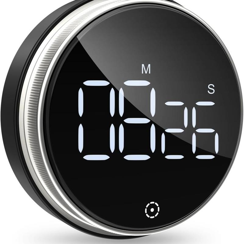 LED Magnetic Timer, Magnetic Countdown Countup Timer with Large LED
