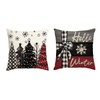 PPGGOPP Christmas Cushion Cover, 45 x 45.2 Pieces, Red Christmas