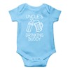 AW Fashions Uncle's Drinking Buddy Baby Bodysuit Funny Cute Newborn