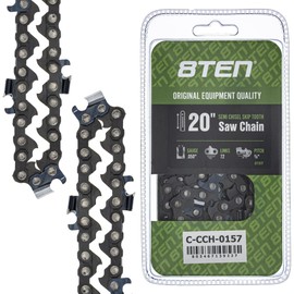 8TEN Semi Chisel Skip Tooth Chainsaw Chain 20 Inch .050 3/8 72DL for Husqvarna 455 Rancher Stihl MS 270 Poulan PP5020AV