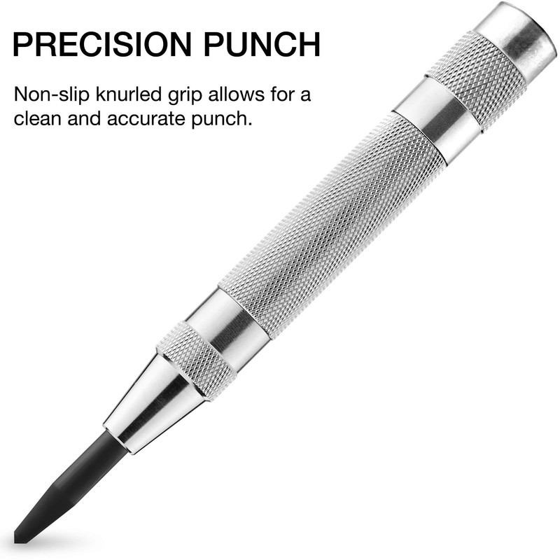 NEIKO 02639A 6-Inch Automatic Center Hole Punch with Adjustable One-Handed