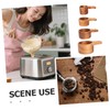FUNOMOCYA 4pcs Wooden Measuring Spoons Precise Tea Scoops for Loose