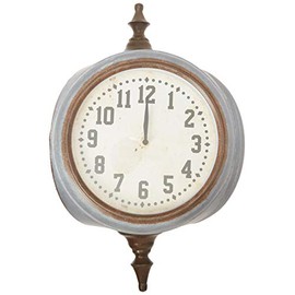 Creative Co-Op Metal Double Sided Wall Clock