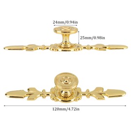 Set of 4 Vintage Style Pull Handle Door Knobs Back Plate for Home Furniture Drawers Cabinets Wardrobes Cupboard Cabinet with Screw Gold