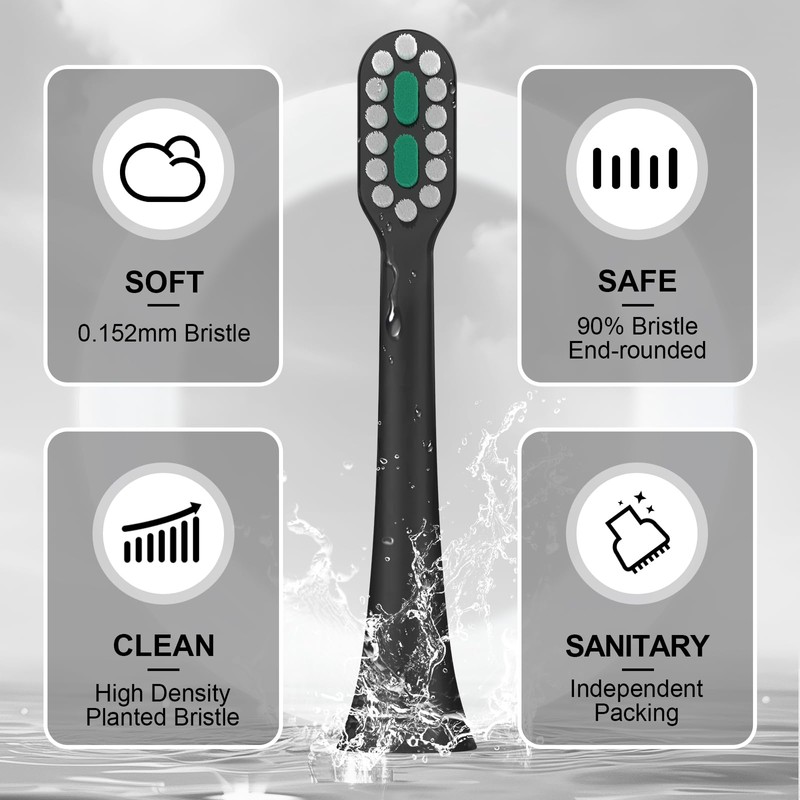 Compatible with AquaSonic Icon Electric Toothbrush Replacement Toothbrush Heads,for AquaSonic