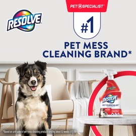 Resolve Pet Specialist Carpet Cleaner Spray – for Removal of Pet Stains & Odors Up to 7 Days Old, 22oz