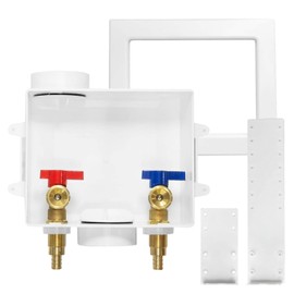 Seelink Washing Machine Outlet Box, Center Drain/Side Drain, 1/2 Inch Pex Crimp Inlet x 3/4 Inch MHT Outlet Connection, Laundry Washer Valve Outlet Box