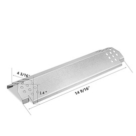 Grill Replacement Parts for Nexgrill 720-0830H, 4 Pack Grill Burners and Heat Plates Shield for Home Depot Nexgrill 4 Burner 720-0830H, Nexgrill 720-0864, 720-0864M Gas Grills