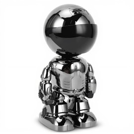 Cámara de Seguridad para el Hogar, Cámara De Seguimiento Automático, 1080P HD Cámara Robot WiFi APP Baby Video Monitor con Alarma, Soporta Almacenamiento de Extensión de 128GB