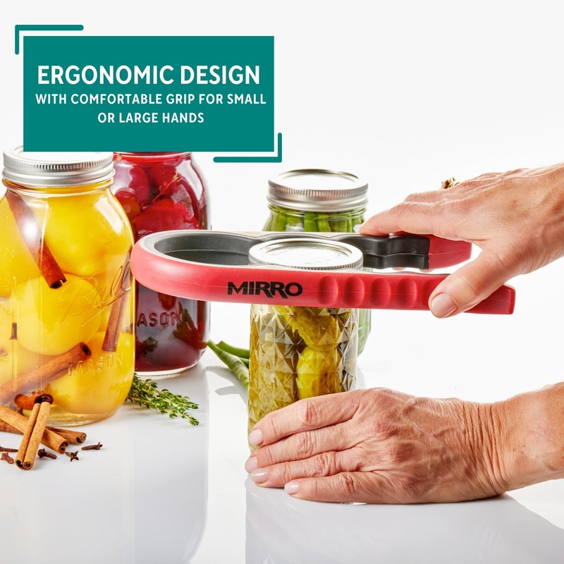 MIRRO Canning Jar Opener, Red