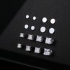 CASSIECA 2 Pairs Stainless Steel Magnetic Stud Earrings for Men