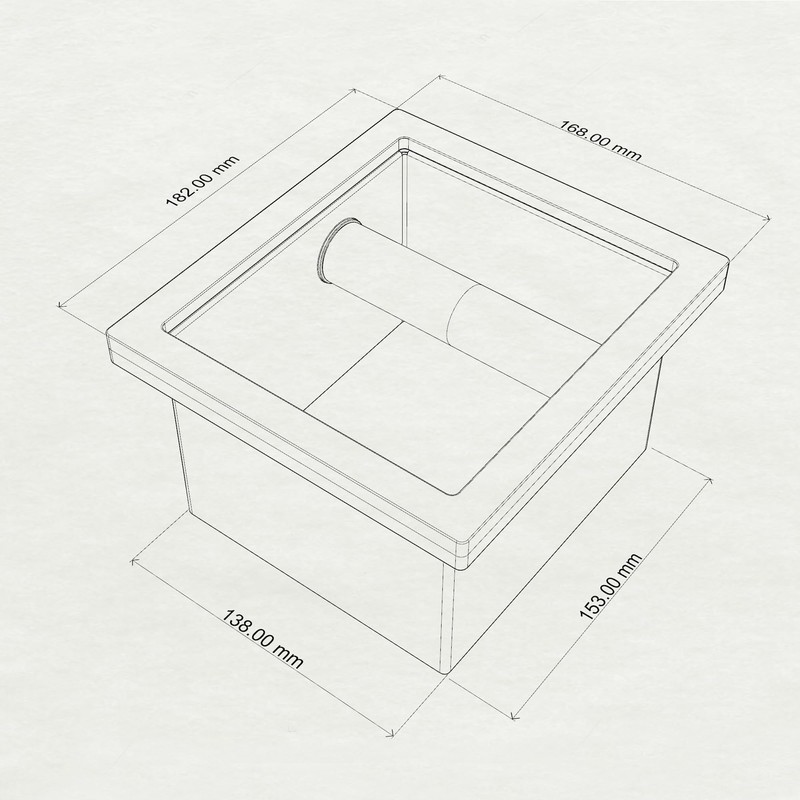 Bottomless Coffee Knock Box, Stainless Steel Espresso Knock Box Chute