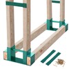 MOFEEZ Outdoor Firewood Log Storage Rack 2x4 Bracket Kit, Fireplace