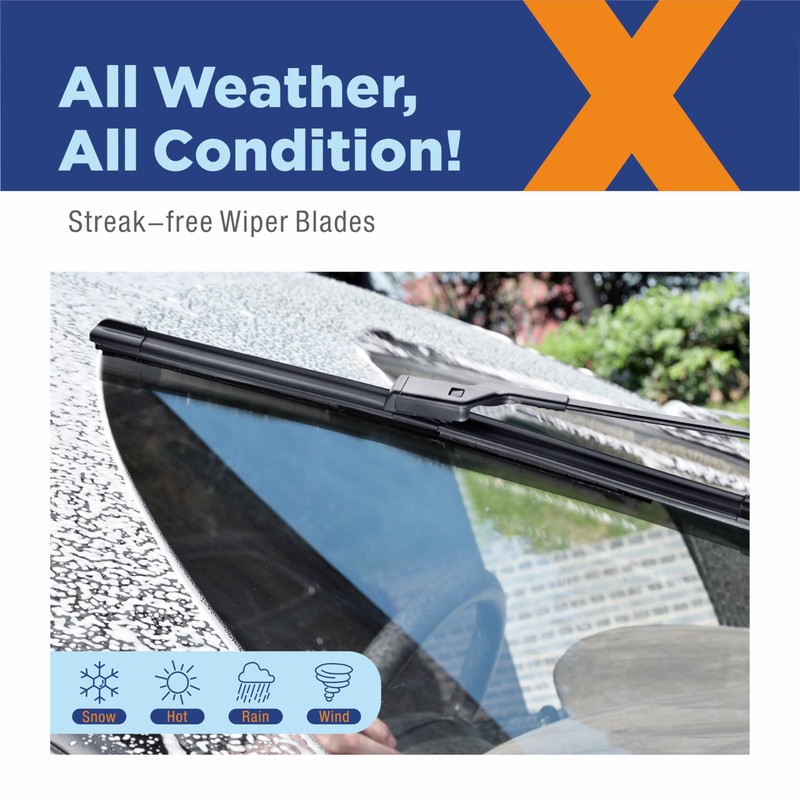 ICEXSNOW® Silicone Windshield Wiper Blades Replacement for 2018-2022 Ford EcoSport