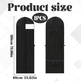Long Garment Bags,Waterproof Dress Bags Covers Long,Long Dress Bags Covers,Clothes Covers Protector Bags,Suit Covers for Hanging Clothes,Suit Bags,Clothes Covers with Zip for Storage and Travel