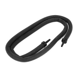 COMOK 10mm Diameter Rubber Tube Aquarium Air Curtain Bubble Air Diffuser Flexible Air Bubble Rubber Tube for Aquarium Fish Tank, Black, Length(120cm/48)