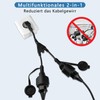 Double Plug for Socket, Waterproof IP44 Double Socket Outdoor, Double