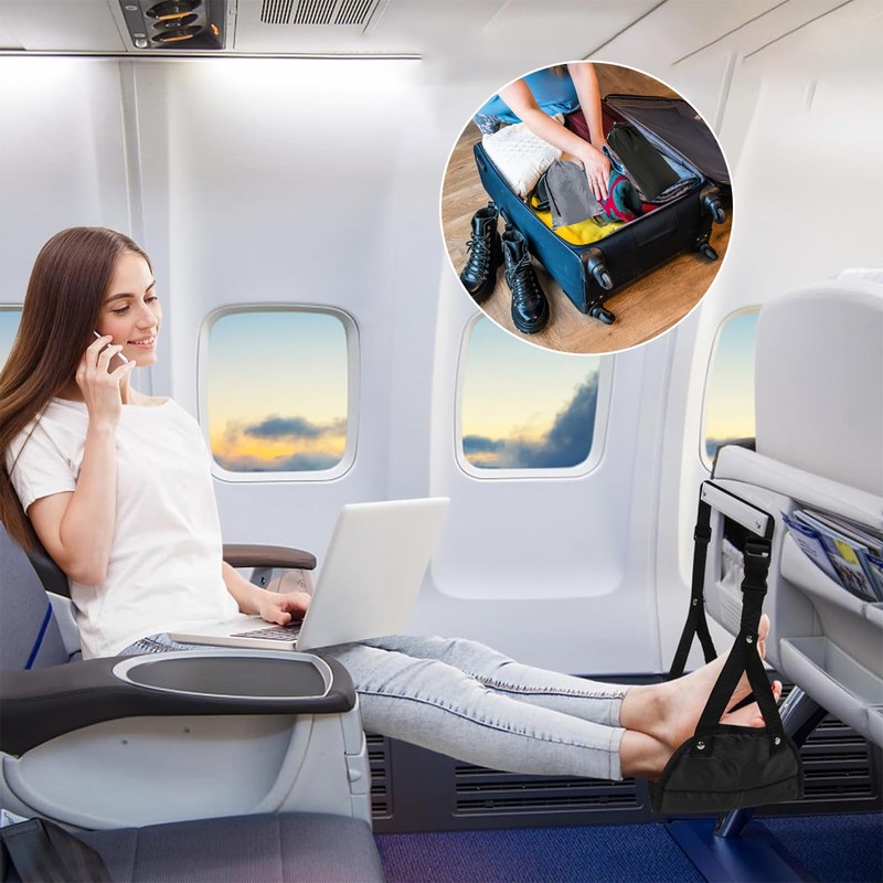 VireEyU Travel Set: Airplane Footrest & Neck Pillow - Height