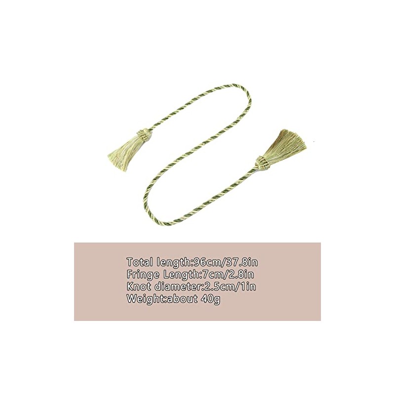 Fenghuangwu Curtain Tiebacks Handmade Decorative Curtain Holdbacks Rope with Tassel