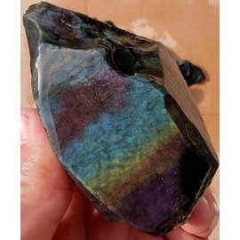 Natural Stones 1 Lbs Tumbling Rough Raw Materials for Cabbing Tumbling Trimming Crystals Reiki Healing Lapidary (Velvet Obsidian, Black - Multi-Colored Under Bright Light Turned Right)