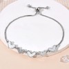 QianSiLi Dainty Silver Charm Bracelets for Women Trendy Heart Bracelet