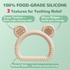 3-Pack Baby Teething Toys with Anti-Drop Clip, Infant Silicone Teether