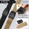 WERFORU 2 Pack Men Tactical Belt Nylon Belts for Men
