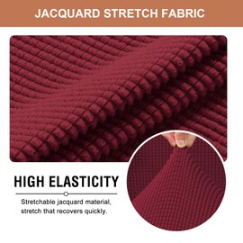 Eco-Ancheng Wingback Chair Slipcover 2 Piece Slipcovers for Wingback Chairs Jacquard Wingback Chair Covers Washable Furniture Protector with Elastic Bottom for Living Room Wingback Chairs