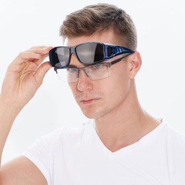 IGnaef Fit Over Sunglasses for Men Women Polarized Wrap Around Sunglasses to Wear Over Glasses with UV Protection IF0311