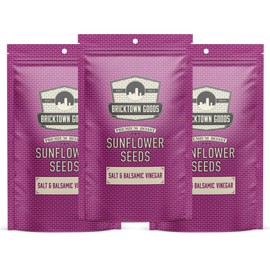 Salt and Balsamic Vinegar Flavored Sunflower Seeds - 3 Pack - Seasoned and Roasted in Shell for a Bold Taste - 24 total oz.