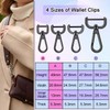 4Pack 1/2 Inch Metal Purse Clips, Detachable Swivel Lobster Claw