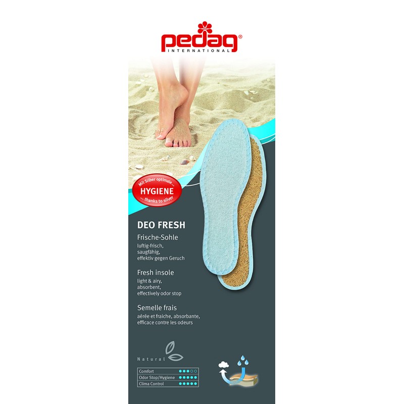 Pedag DEO FRESH Barefoot Terry Insoles for odor-free Feet -