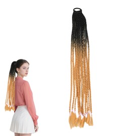 Synthetic Hair for Braiding Long Braided Ponytail Extension Wrap Around Soft Hairpiece for Women 24 inch 2812