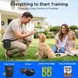 PawistaPal Dog Treat Pouch for Pet Training, One-Hand Magnetic Closure, Hands-Free Treat Bag with Silicone Liner, No Mess No Smell