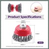 Swpeet 2Pcs Wire Cup Brush Set, 3 Inch Wire Wheel