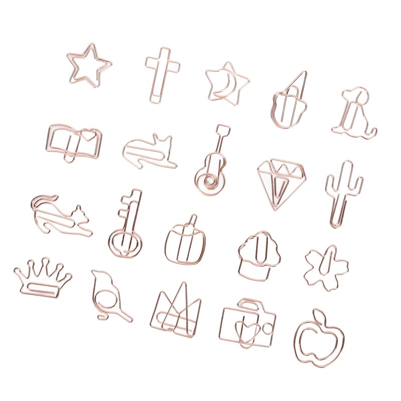 100Pcs Paper Clips Cute Look Note Clip Marking Document Organizing