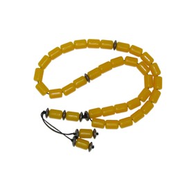 N122 33 Bead Worry Fidget Prayer Beads Tasbih Beads Polyester and Gemstone Beads Handmade by Jeannieparnell