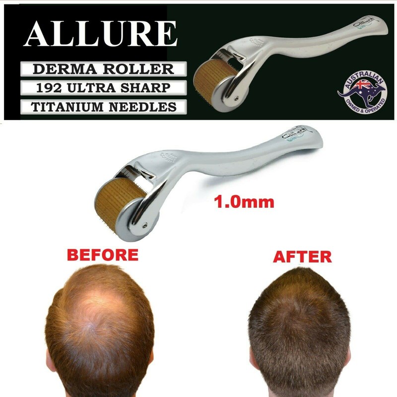 Allure Beard Derma Roller 192 Titanium 1.0mm Needles Hair Growth