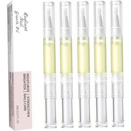 Conjunto de lápiz de aceite de cutícula, 5 piezas de crecimiento de aceite de crecimiento de uñas para la reparación de las uñas, aceite de cutícula para hidratar la piel, el aceite de uñas