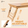 JELNER Adjustable Bamboo Laptop Desk with Cooling Fan, Foldable Bed