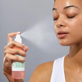 Mario Badescu Espray facial con aloe, hierbas y agua de rosas para todo tipo de piel, bruma facial que hidrata, rejuvenece y aclara